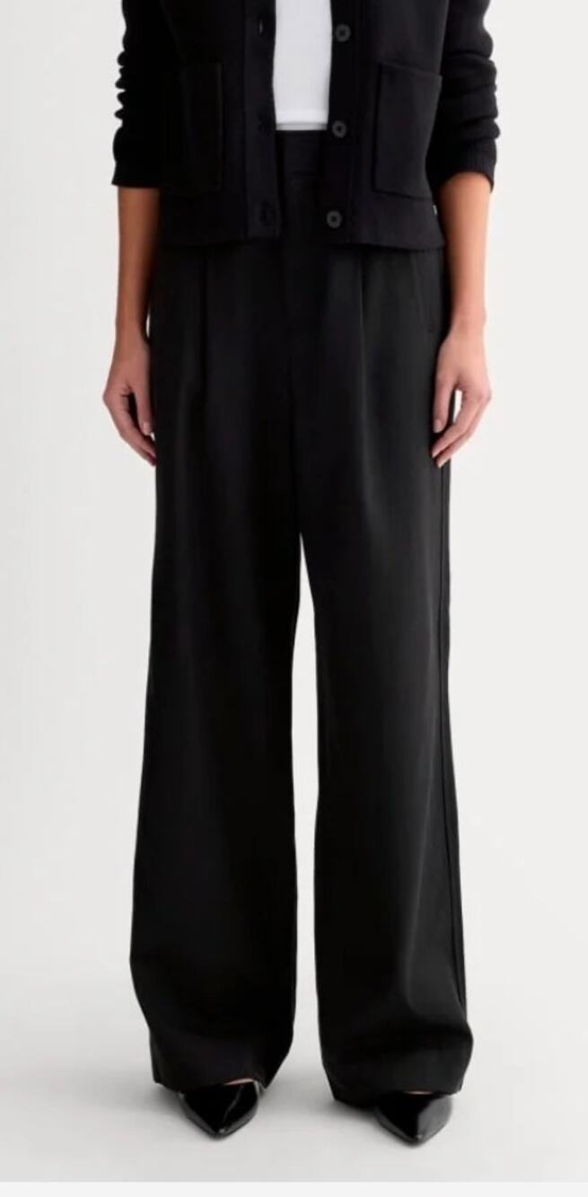 Everlane The Draper Pleated Pant in Buttersmooth Size 12S NWT